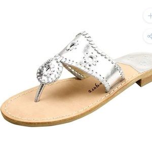 Jack Rogers Silver Hamptons Navajo Sandals